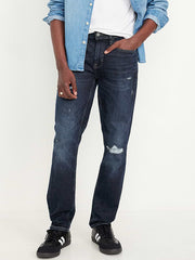 Slim 360° Tech Stretch Performance Jeans - Dark Destroyed