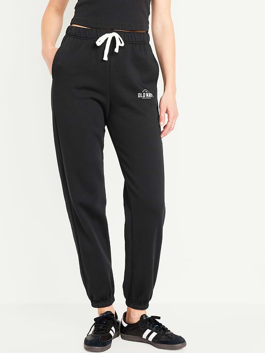 Extra High-Waisted Logo Sweatpants - Black Jack