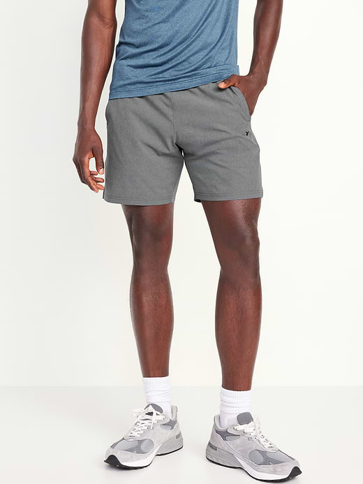 Lined Essential Woven Workout Shorts -- 7-inch inseam - Smoky Gray