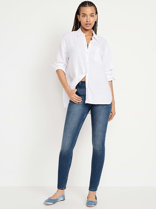 High-Waisted Wow Super-Skinny Jeans - Dark Wash