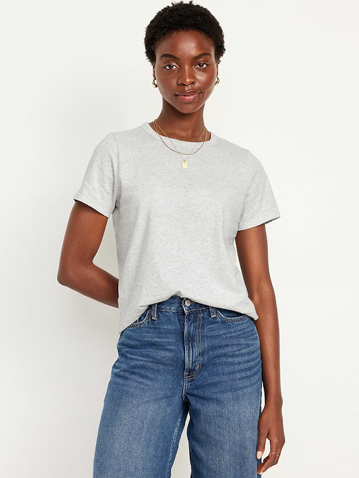 EveryWear Crew-Neck T-Shirt - Light Heather Gray