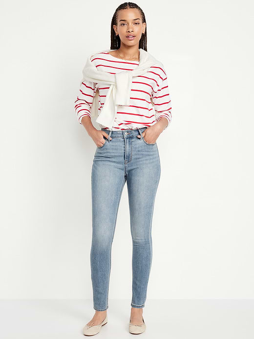 High-Waisted Wow Super-Skinny Jeans - Light Wash
