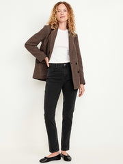 High-Waisted Vintage Slim Jeans - Washed Black