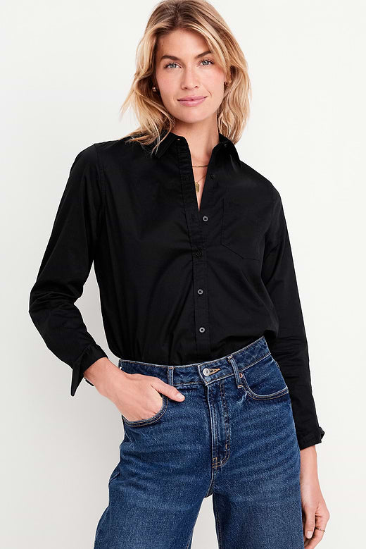Classic Button-Down Shirt - Black Jack