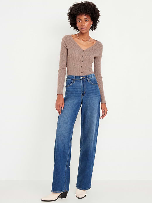 High-Waisted Wow Wide-Leg Jeans - Medium Wash