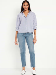 Curvy High-Waisted OG Straight Ankle Jeans - Faded Light Wash