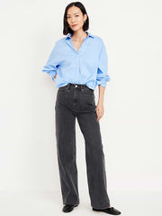 Extra High-Waisted Wide-Leg Jeans - Faded Black Wash