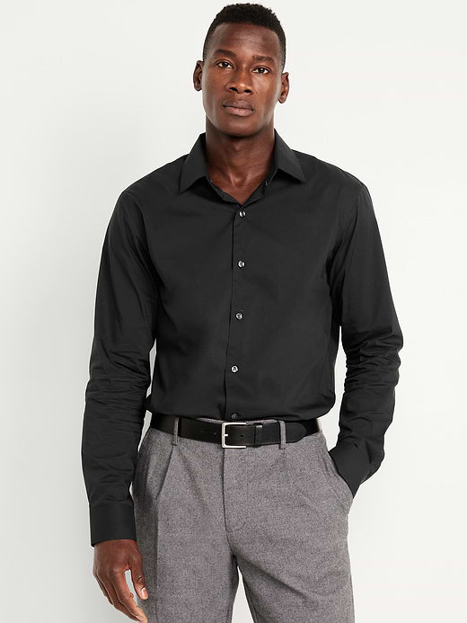 Slim Fit Pro Signature Performance Dress Shirt - Black Jack