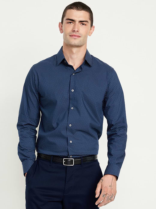 Slim Fit Pro Signature Performance Dress Shirt - Blue Mosaic