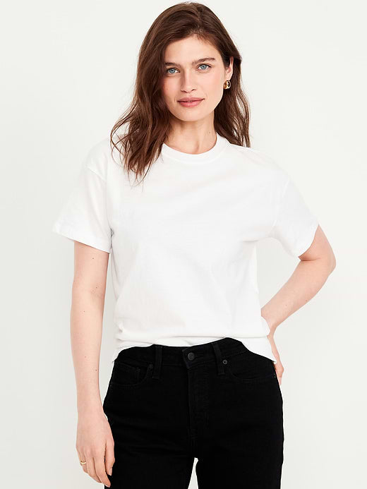 Vintage Crew-Neck T-Shirt - White Lilies