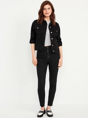 Extra High-Waisted Rockstar 360° Stretch Super-Skinny Jeans - Black Wash