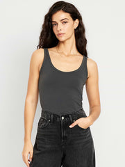 First-Layer Scoop-Neck Tank Top - Panther