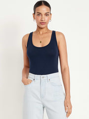 First-Layer Scoop-Neck Tank Top - In the Navy