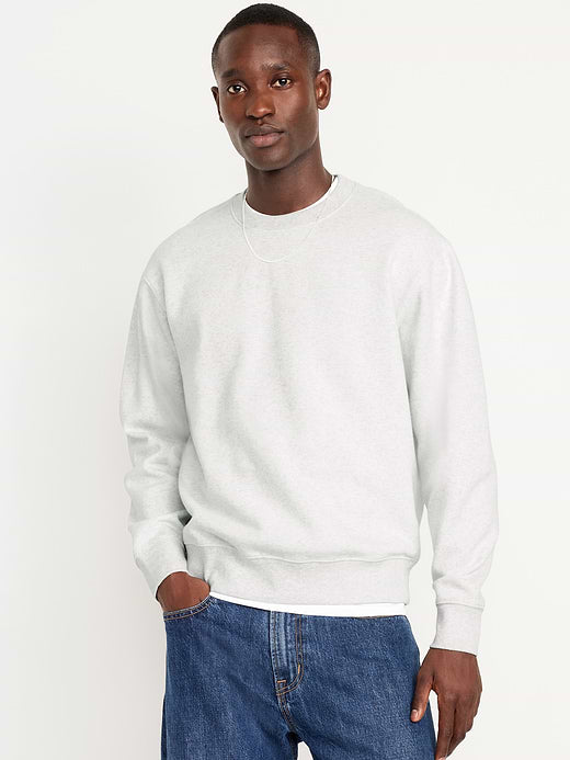 Loose Rotation Crew-Neck Sweatshirt - Antique White Heather