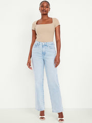Curvy High-Waisted OG Loose Jeans - Light Dip