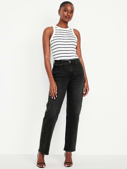 Curvy High-Waisted OG Loose Jeans - Black Wash