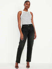 Curvy High-Waisted OG Loose Jeans - Black Wash
