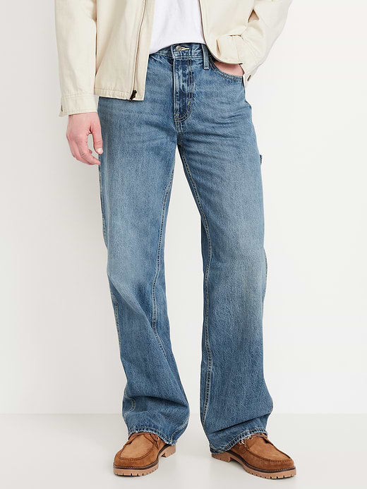 90s Baggy Carpenter Jeans - Faded Light Wash