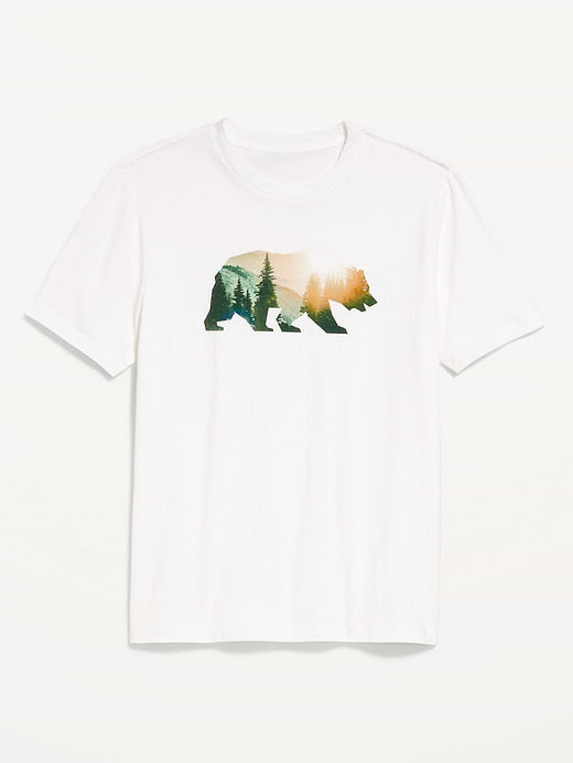 Photo-Graphic T-Shirt - Photo Graphic Bear (White)