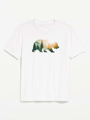 Photo-Graphic T-Shirt - Photo Graphic Bear (White)
