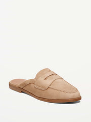 Loafer Mule Shoes for Women - Sand