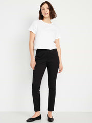High-Waisted Uniform Skinny Pants - Black Jack