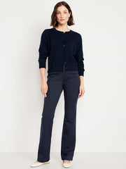 High-Waisted Uniform Boot-Cut Pants - Navy Captain