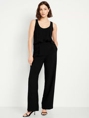 Extra High-Waisted Taylor Wide-Leg Trouser Pants - Black Jack
