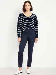 High-Waisted Uniform Skinny Pants - Navy Captain