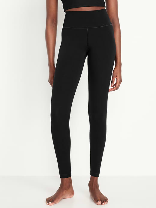 High-Waisted StudioSmooth Full-Length Leggings - Black Jack