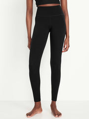 High-Waisted StudioSmooth Full-Length Leggings - Black Jack