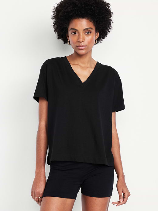Vintage V-Neck T-Shirt - Black Jack