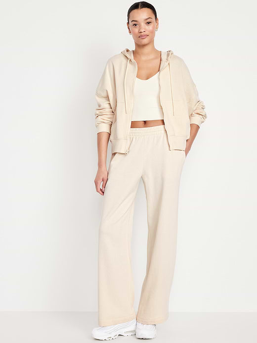 High-Waisted SoComfy Wide-Leg Sweatpants - Howlite
