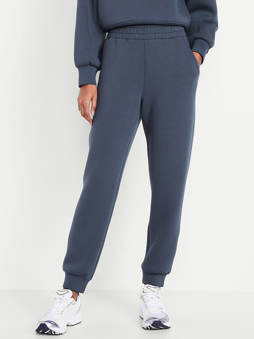 High-Waisted Bounce Fleece Jogger Sweatpants - Dusk Navy
