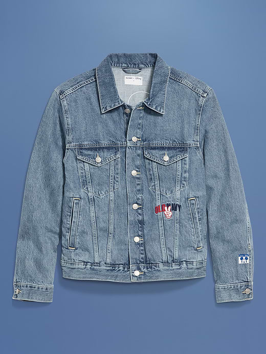 Old Navy x Disney© Mickey Mouse Logo-Graphic Jean Jacket - Medium Wash
