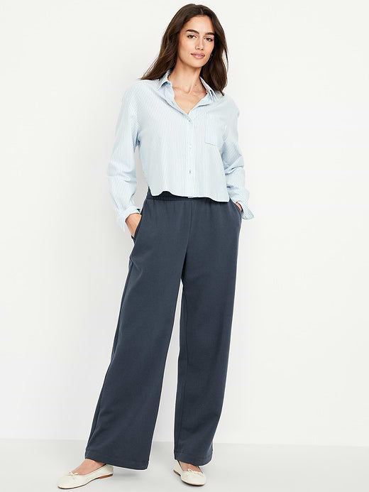 High-Waisted SoComfy Wide-Leg Sweatpants - Dusk Navy
