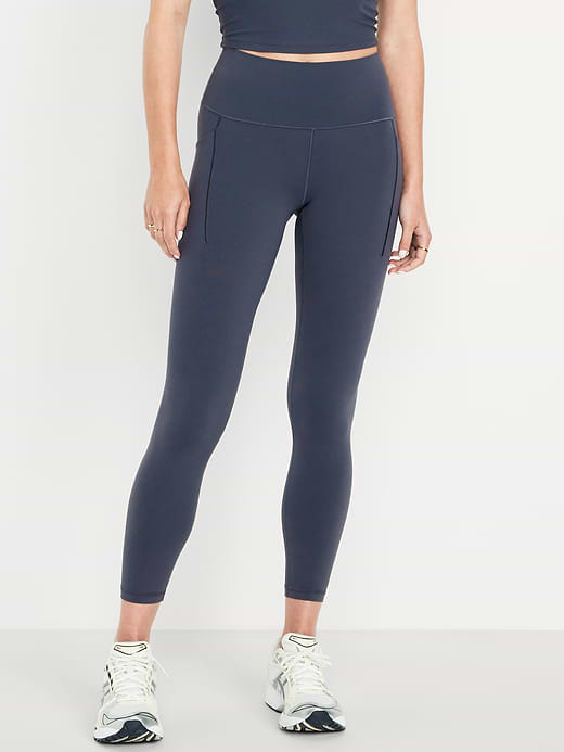 High-Waisted StudioSmooth 7/8 Pocket Leggings - Dusk Navy