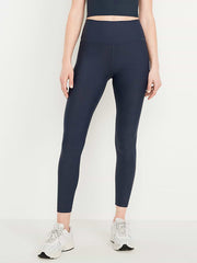 High-Waisted PowerSoft 7/8 Leggings - Dusk Navy