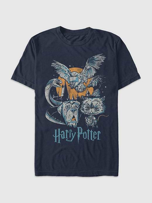 Harry Potter Night Animal Graphic T-shirt - Navy