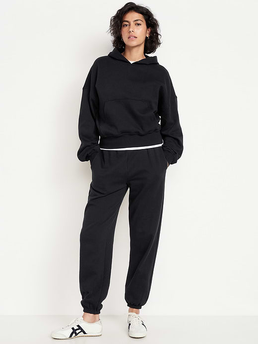 High-Waisted SoComfy Jogger Sweatpants - Black Jack