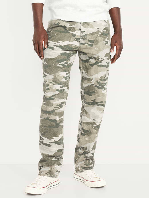90s Straight Carpenter Pants - Sand Camo