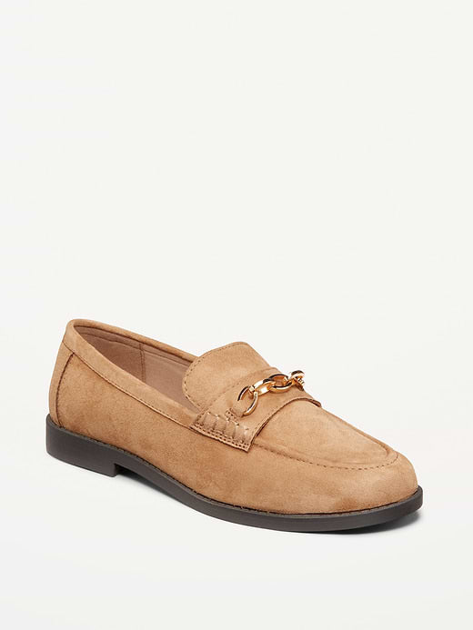 Faux-Leather Loafer - Dark Sand