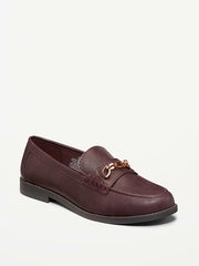 Faux-Leather Loafer - Lite Burgundy