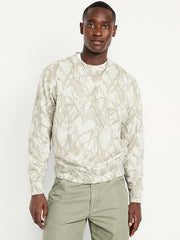 Loose Printed Rotation Crew-Neck Sweatshirt - White Trees