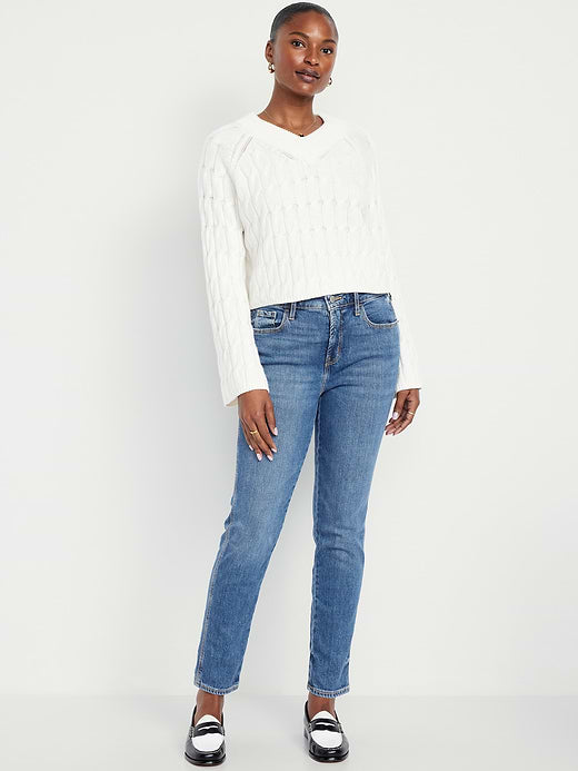Curvy High-Waisted Vintage Slim Jeans - Medium Indigo