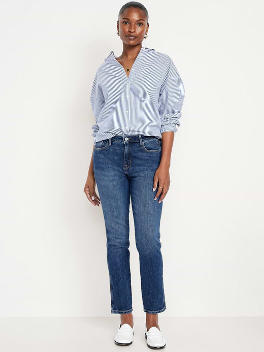 Curvy High-Waisted Vintage Slim Jeans - Dark Indigo
