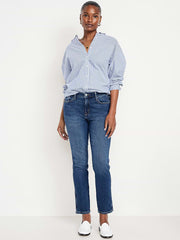 Curvy High-Waisted Vintage Slim Jeans - Dark Indigo