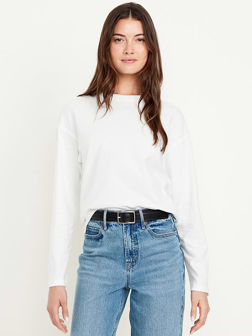 Vintage Crew-Neck T-Shirt - White Lilies