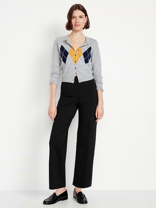 Extra High-Waisted Stevie Straight Pants - Black Jack
