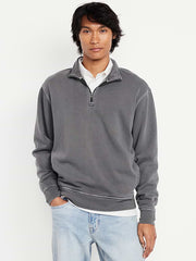 Rotation Quarter Zip - Washed Black